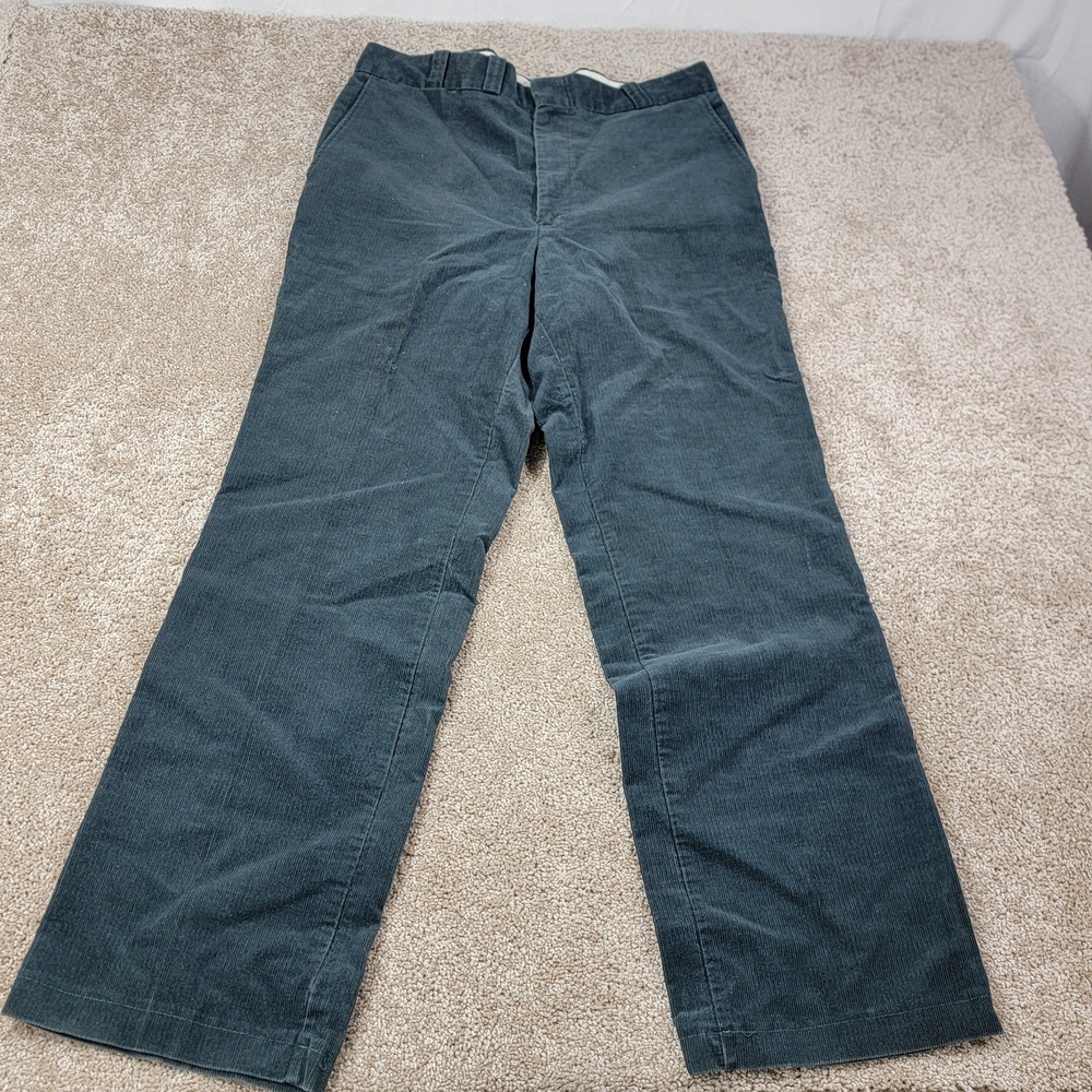 Vintage Big Mac Corduroy Pants Mens 36x32 Forest Green Straight Leg Made in USA